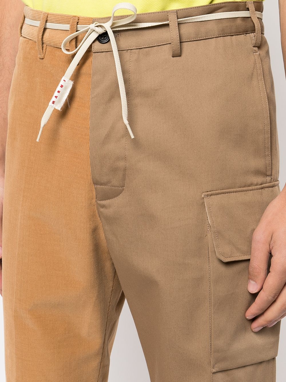 two-tone cargo trousers - 5