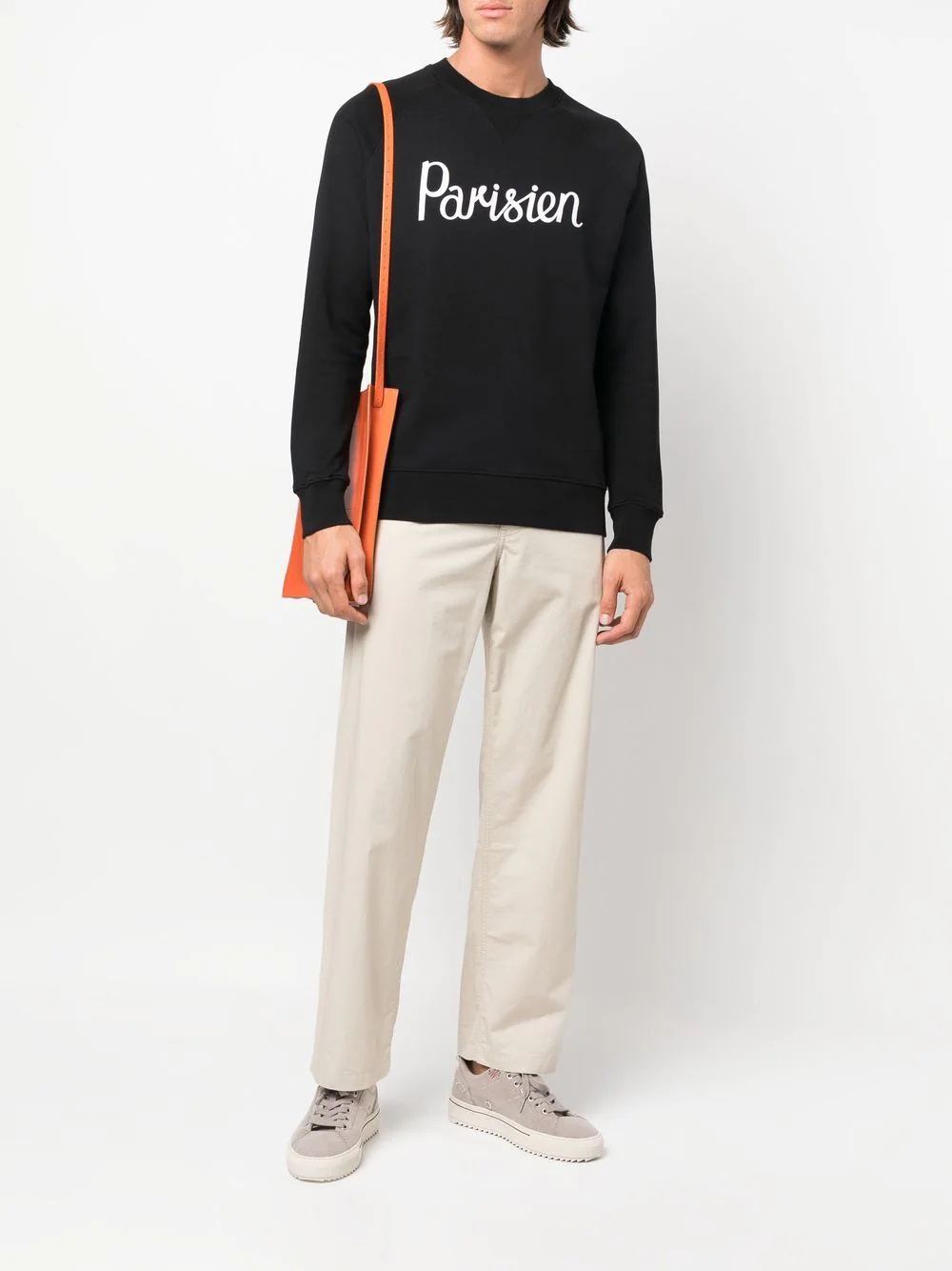 Parisien-print detail sweatshirt - 2