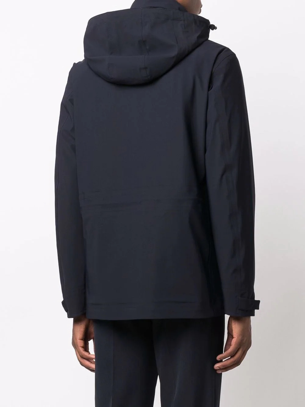 funnel neck zip-up coat - 4