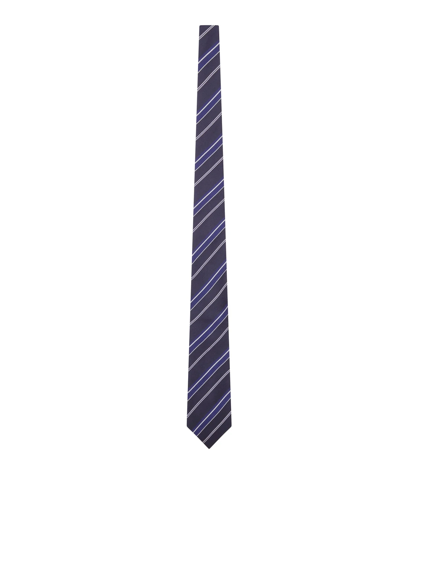 SILK TIE WITH DIAGONAL STRIPES - 1