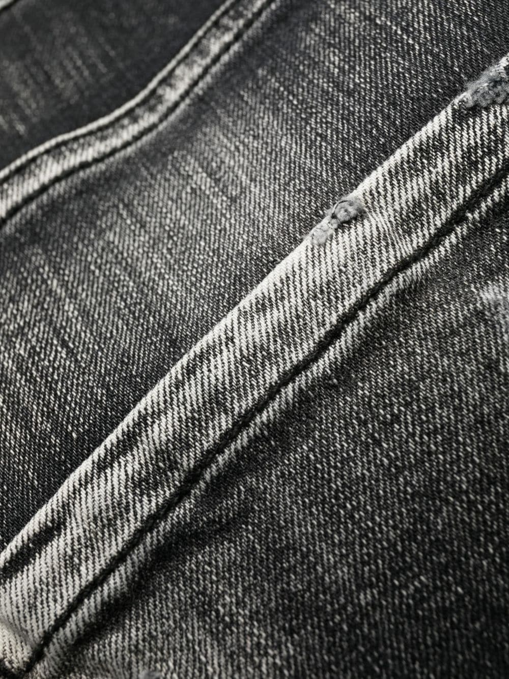 distressed straight-leg jeans - 7