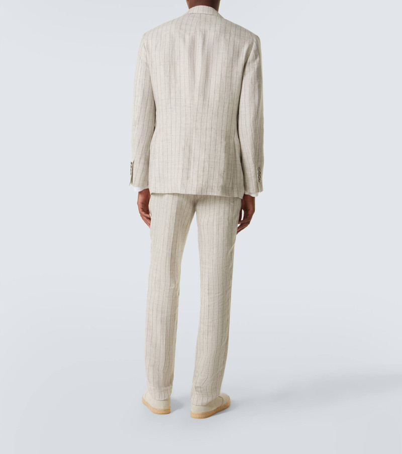 Pinstripe linen suit 3