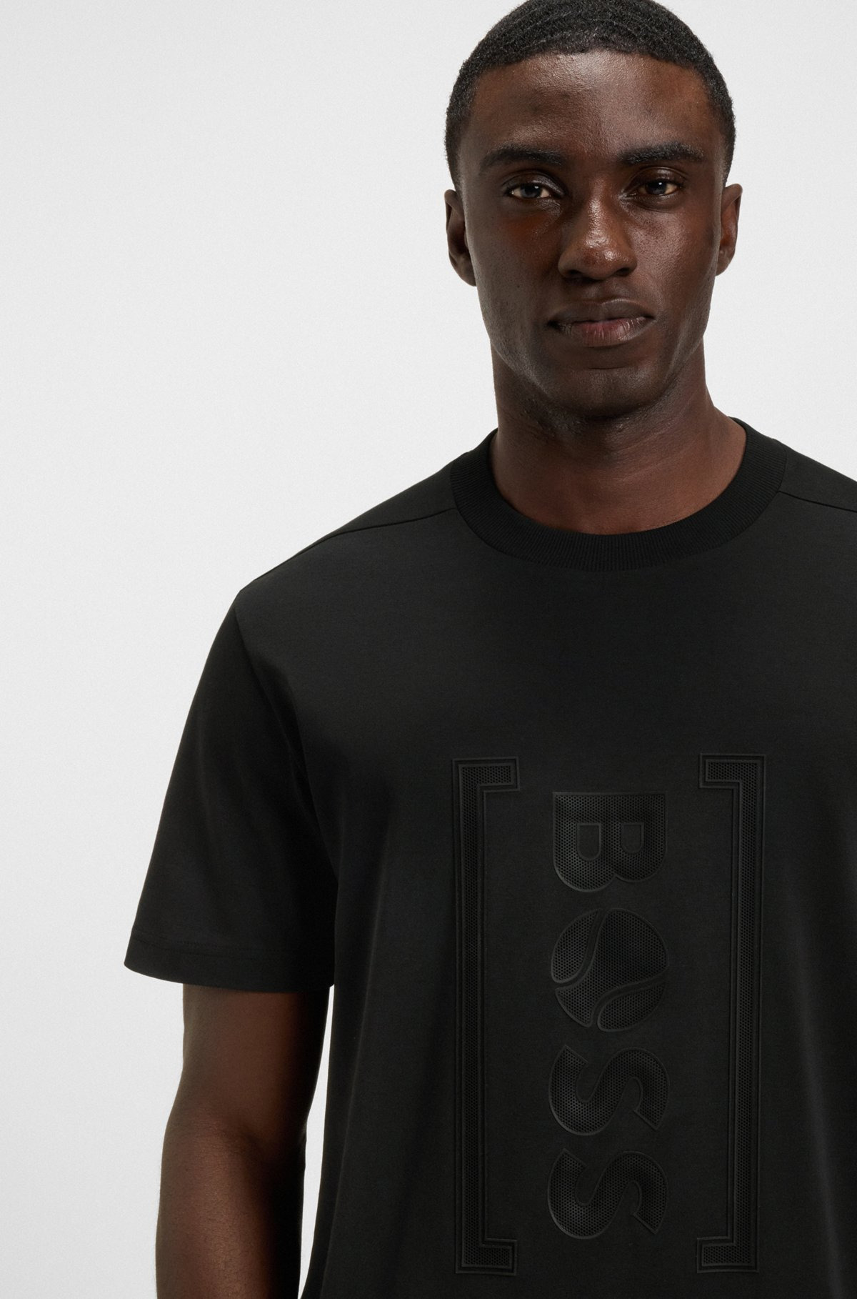 RELAXED-FIT T-SHIRT WITH TENNIS-INSPIRED MESH-PRINT LOGO - 3