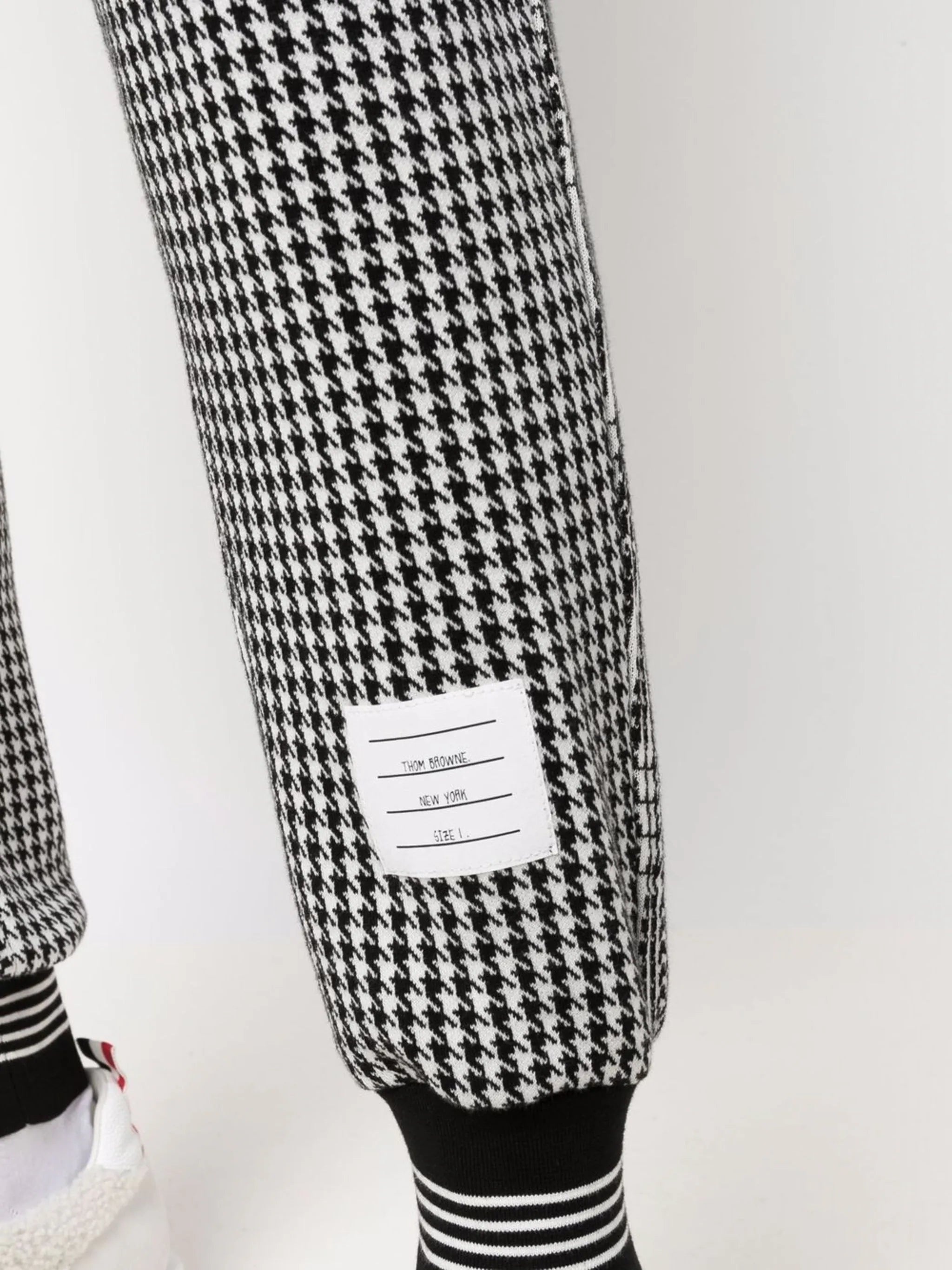 THOM BROWNE Men Houndstooth Cotton Sweatpants - 5