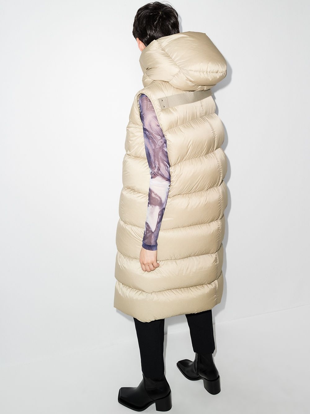 sleeveless puffer coat - 3