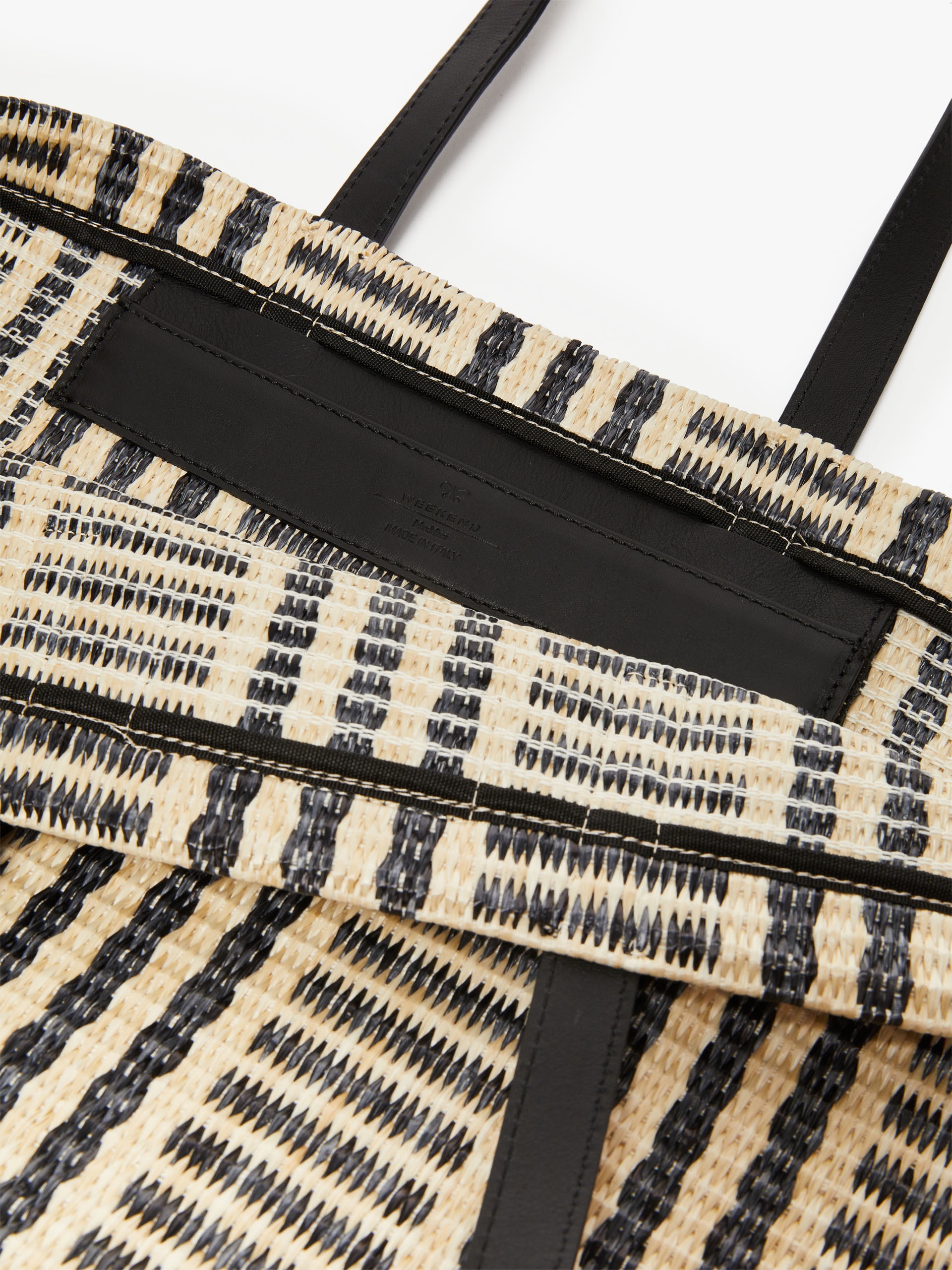 OTTANO Raffia-look jacquard shopping tote - 5