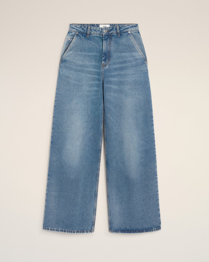 BLUE COTTON SUPER WIDE FIT JEANS 1