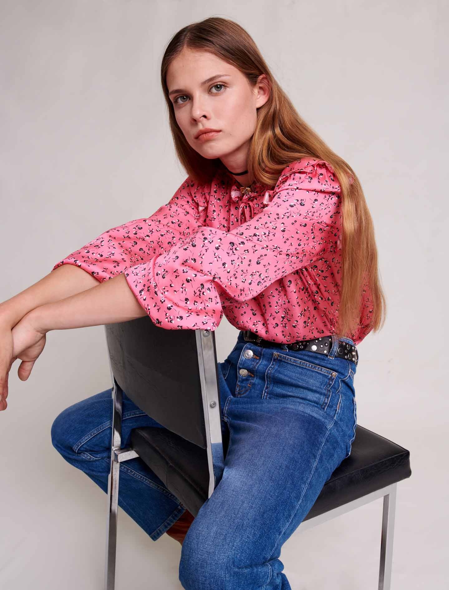 Flower print blouse - 7