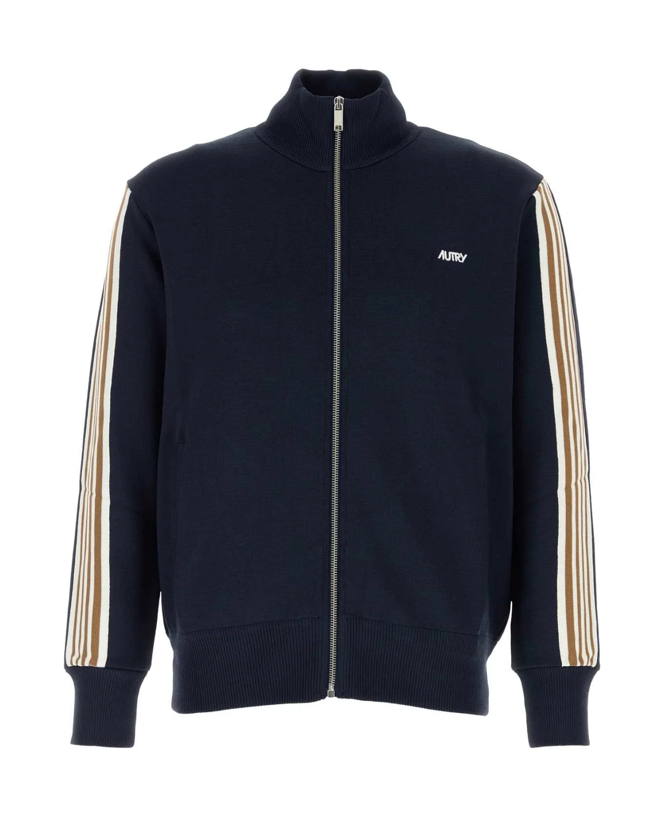 Navy Blue Knit Cardigan - 1