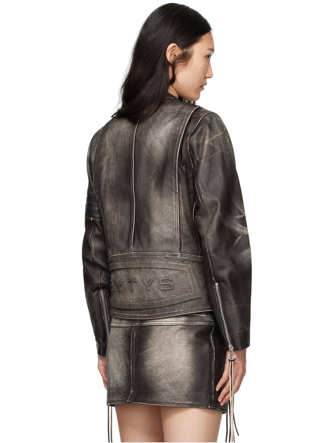 SSENSE Exclusive Brown Damon Leather Jacket - 3