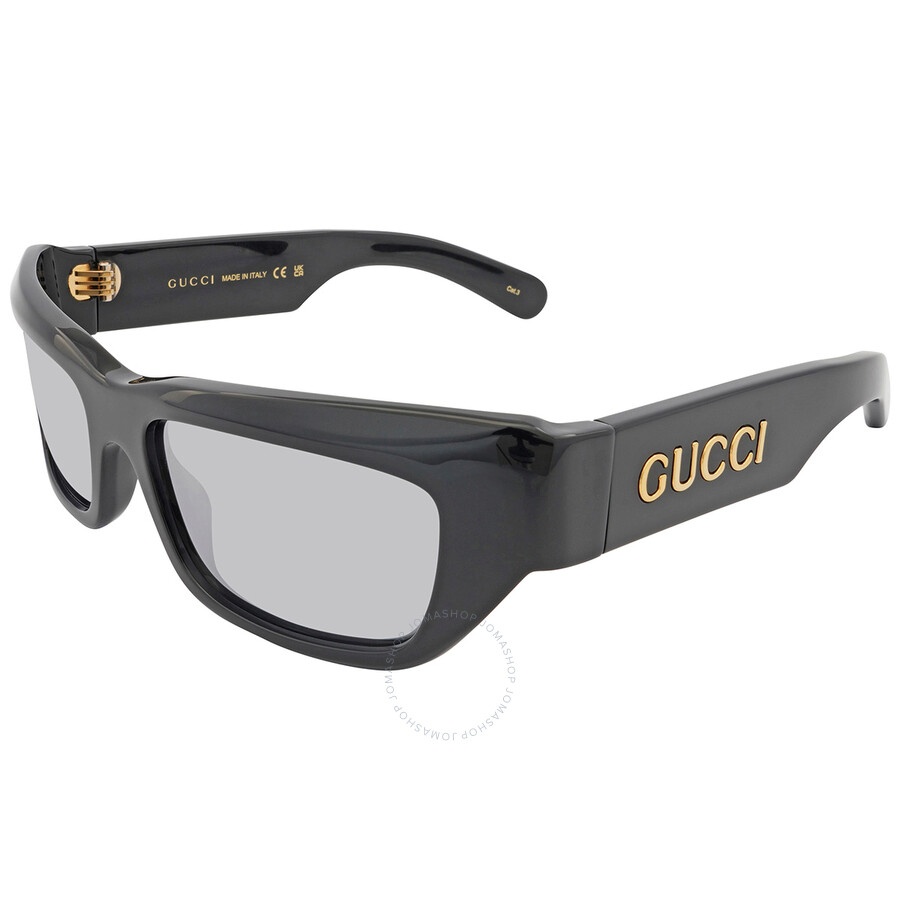 Gucci Silver Rectangular Men's Sunglasses GG1296S 002 55 - 5