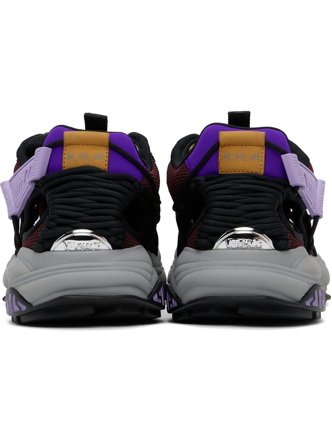 Khaki & Burgundy Mercury M_VS_01 Sneakers - 2