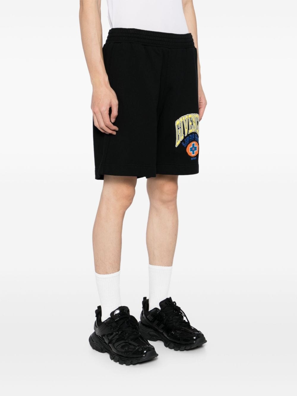 logo-embroidered shorts - 3
