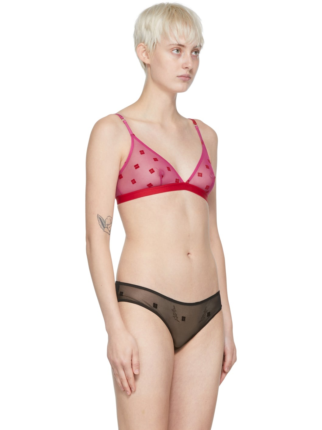 Pink Nylon Bra - 2