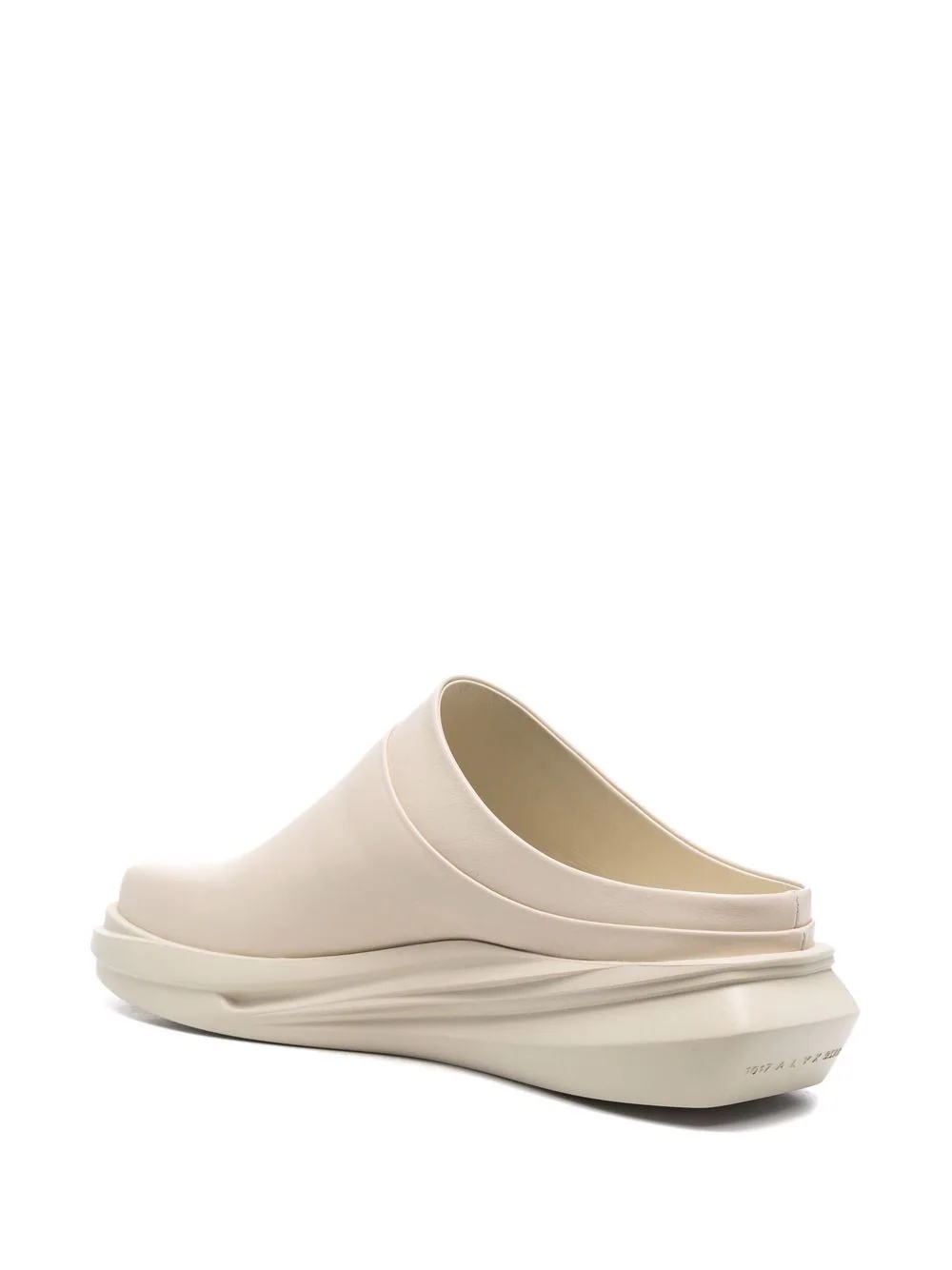 round-toe chunky-sole slides - 3