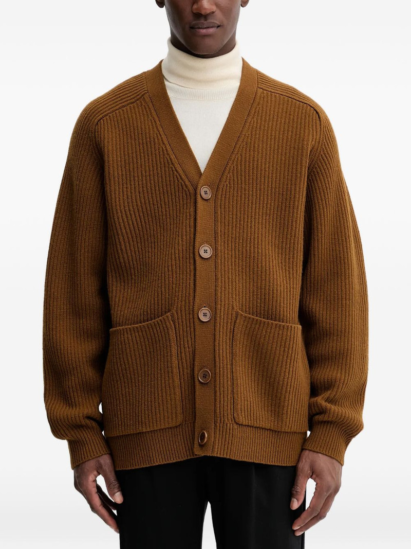 button V-neck cardigan 1