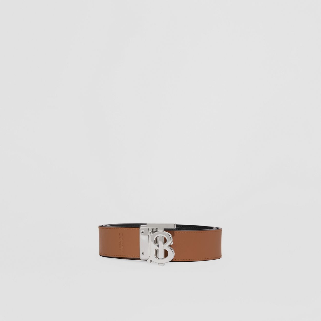 Reversible Monogram Motif Embossed Leather Belt - 8