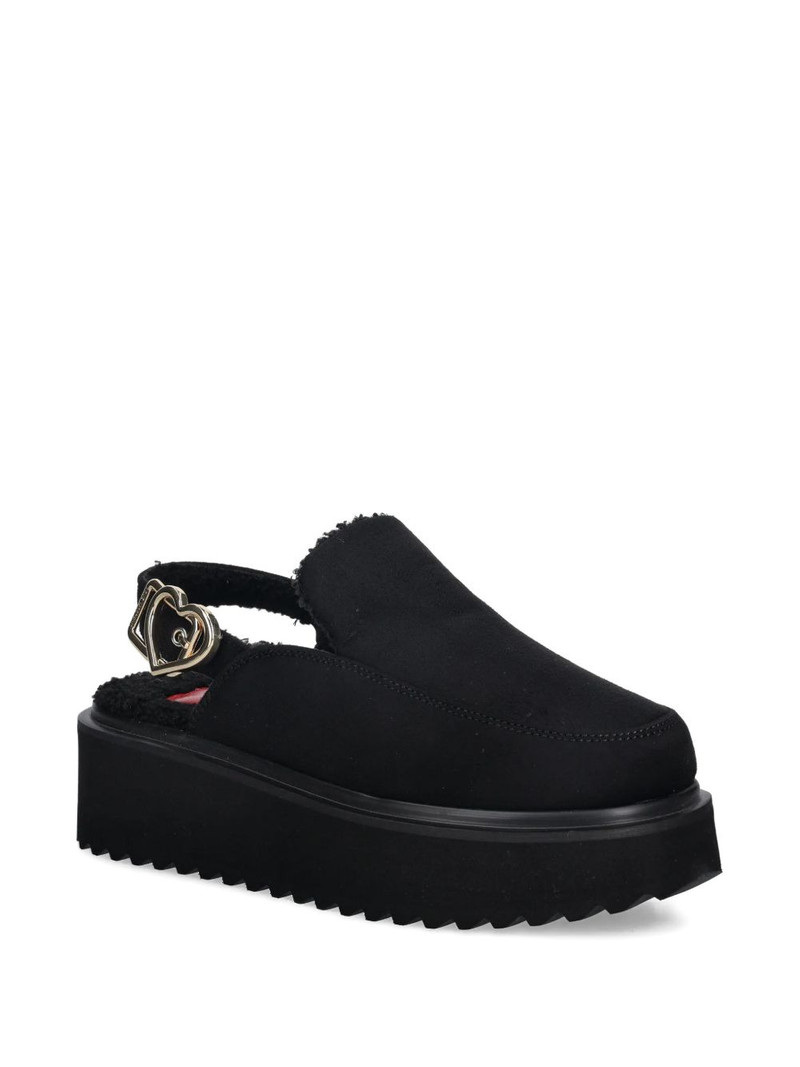 Moschino heart-buckle platform mules outlook