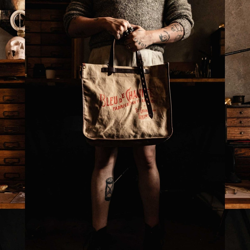 BAZAR TOTE BAG - DARK KHAKI STONEWASHED 6