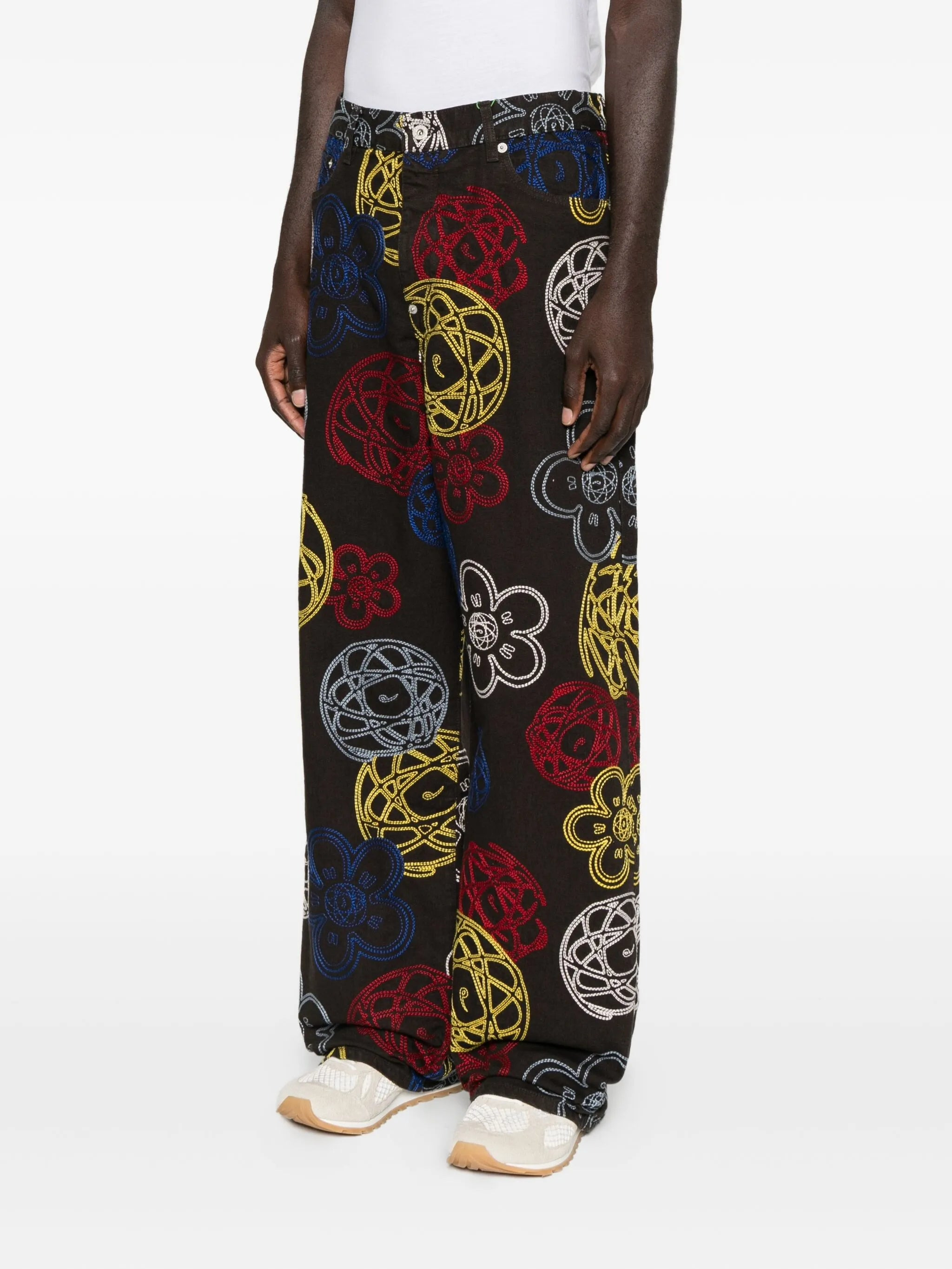 Kenzo XFutura 2000 Flower-embroidered Trousers - 4