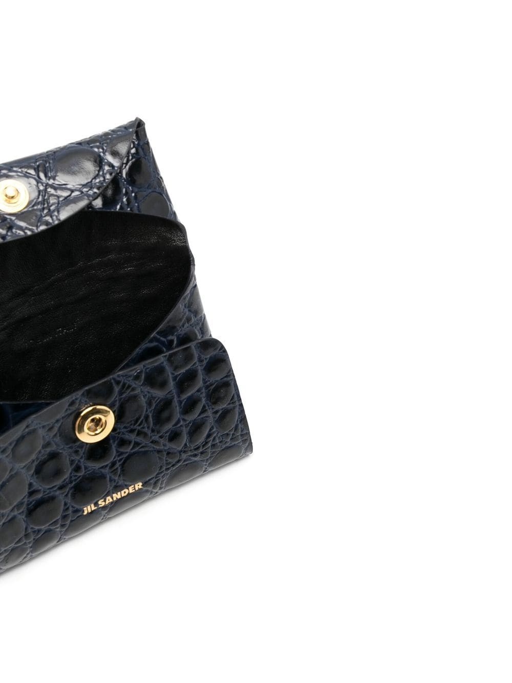 crocodile-embossed leather wallet - 3