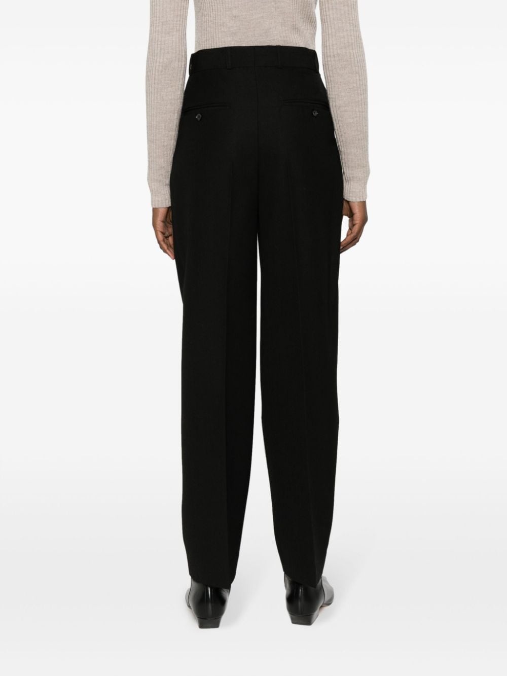 high-waisted pleated trousers - 4