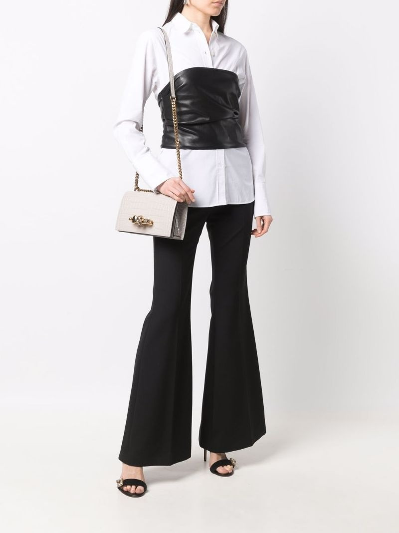 Alexander McQueen Jewelled crocodile-effect crossbody bag outlook