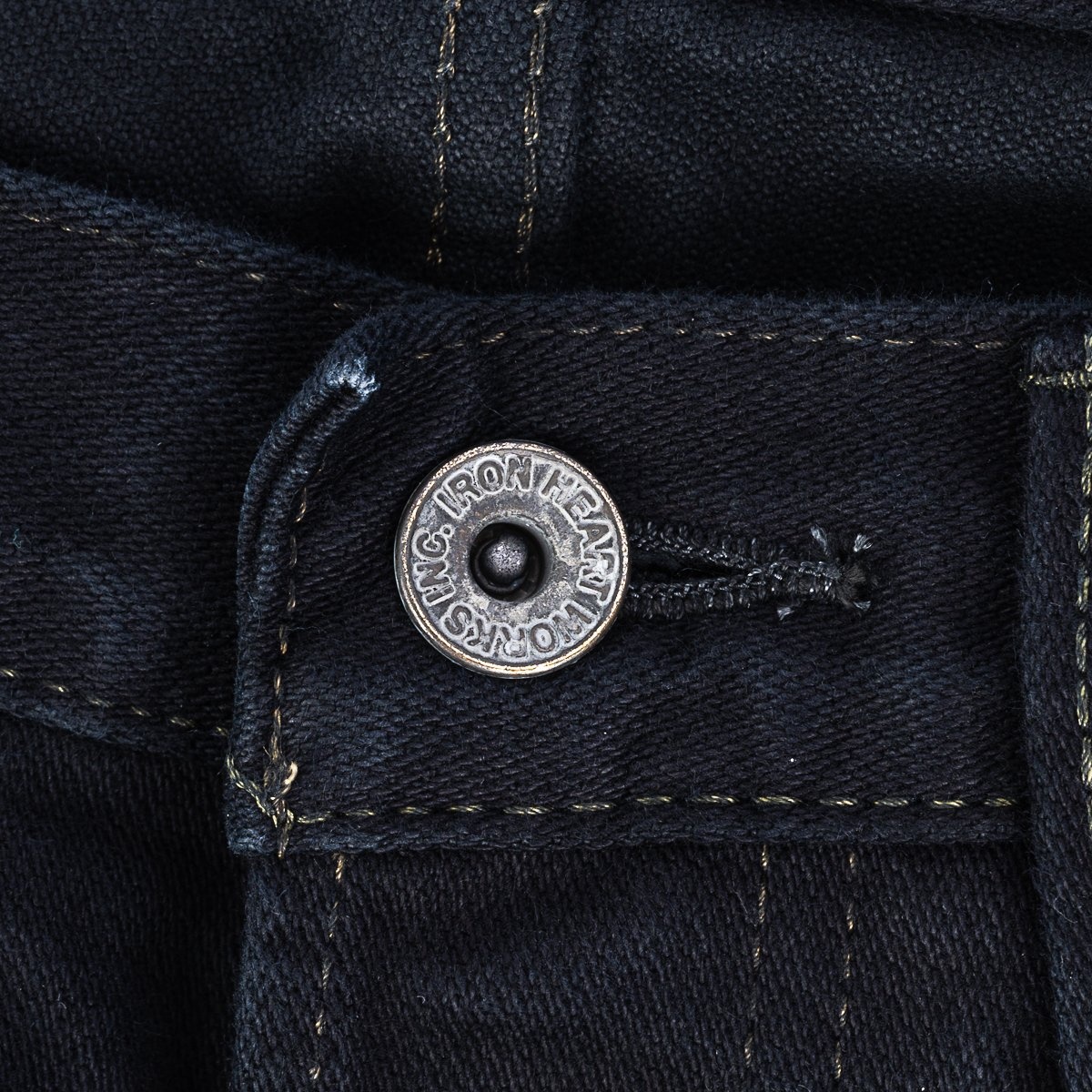 IH-666SBR-14od 14oz Broken Twill Selvedge Denim Slim Straight Cut Jeans - Indigo Overyded Black - 10