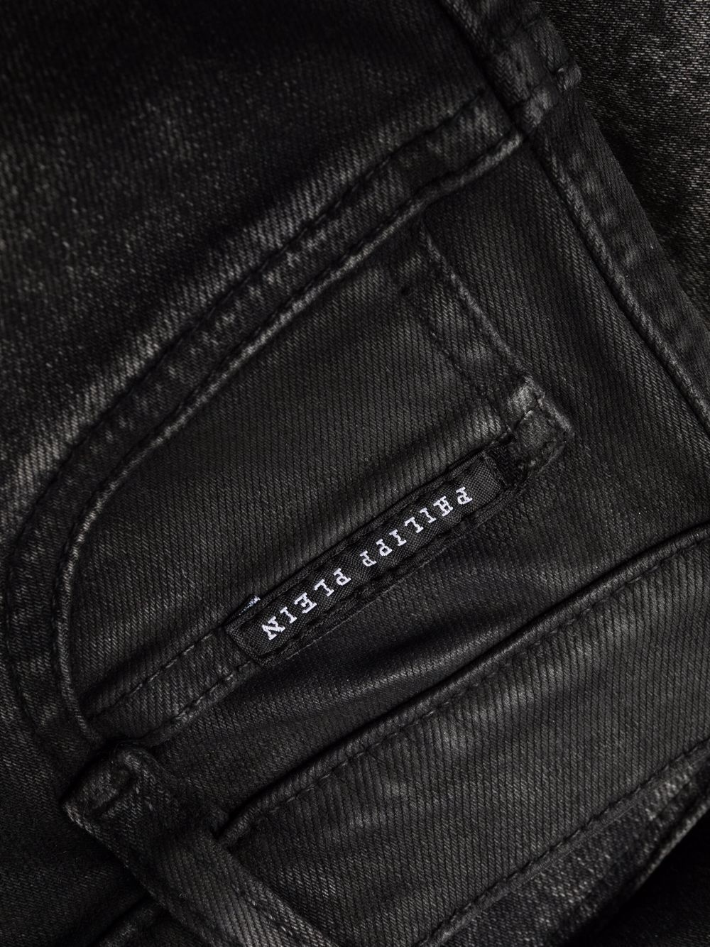 stonewashed super high-waisted jeggings - 7