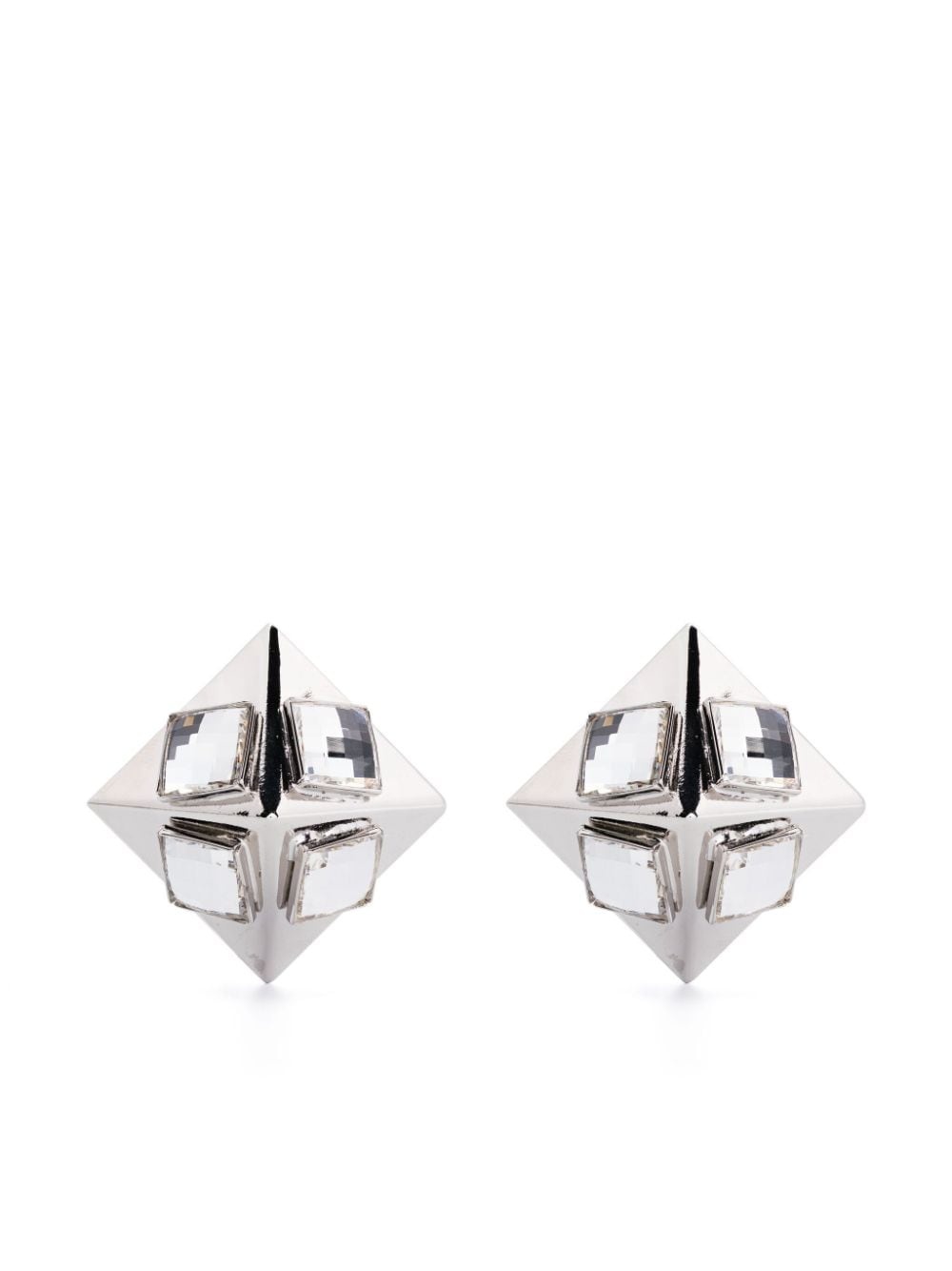 Pyramid crystal earrings - 1