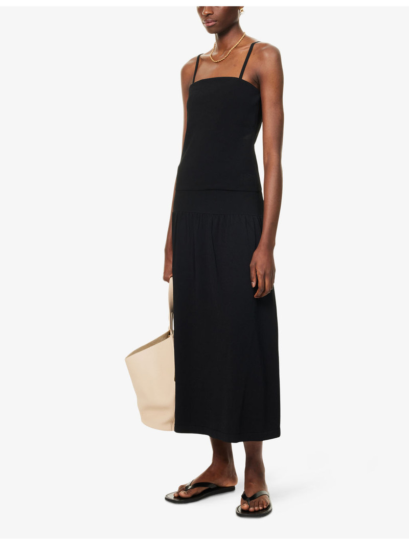 Vince Curved-Neckline Crop Knitted Top outlook