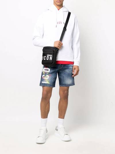 DSQUARED2 logo-print cotton hoodie outlook