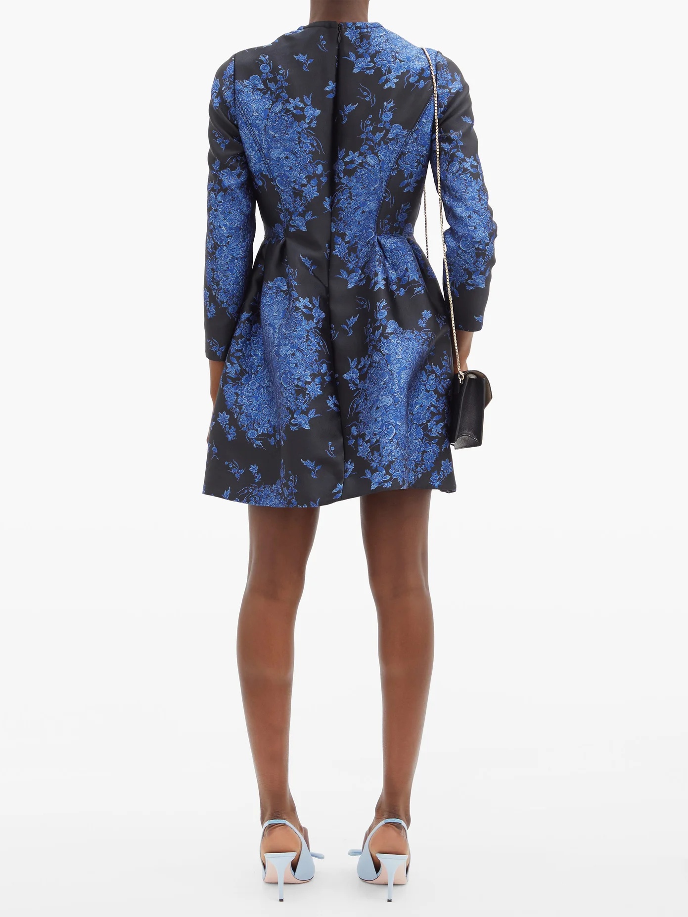 Delft-brocade mini dress - 5