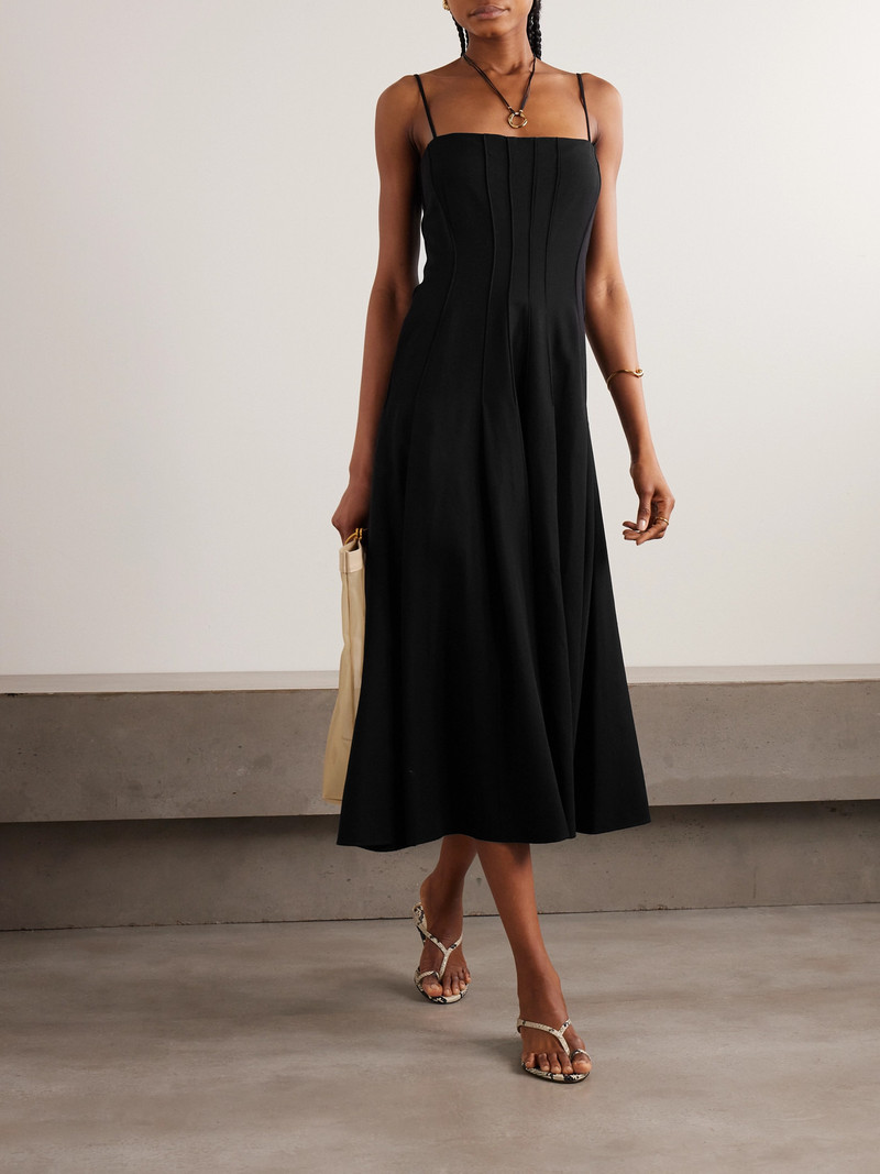 LIBEROWE Pleated Crepe Midi Dress outlook