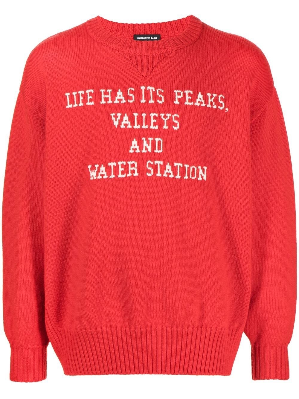 slogan-print wool jumper - 1