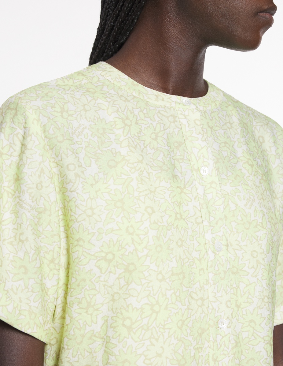 SHORT SLEEVE GODET MINI DRESS - 4