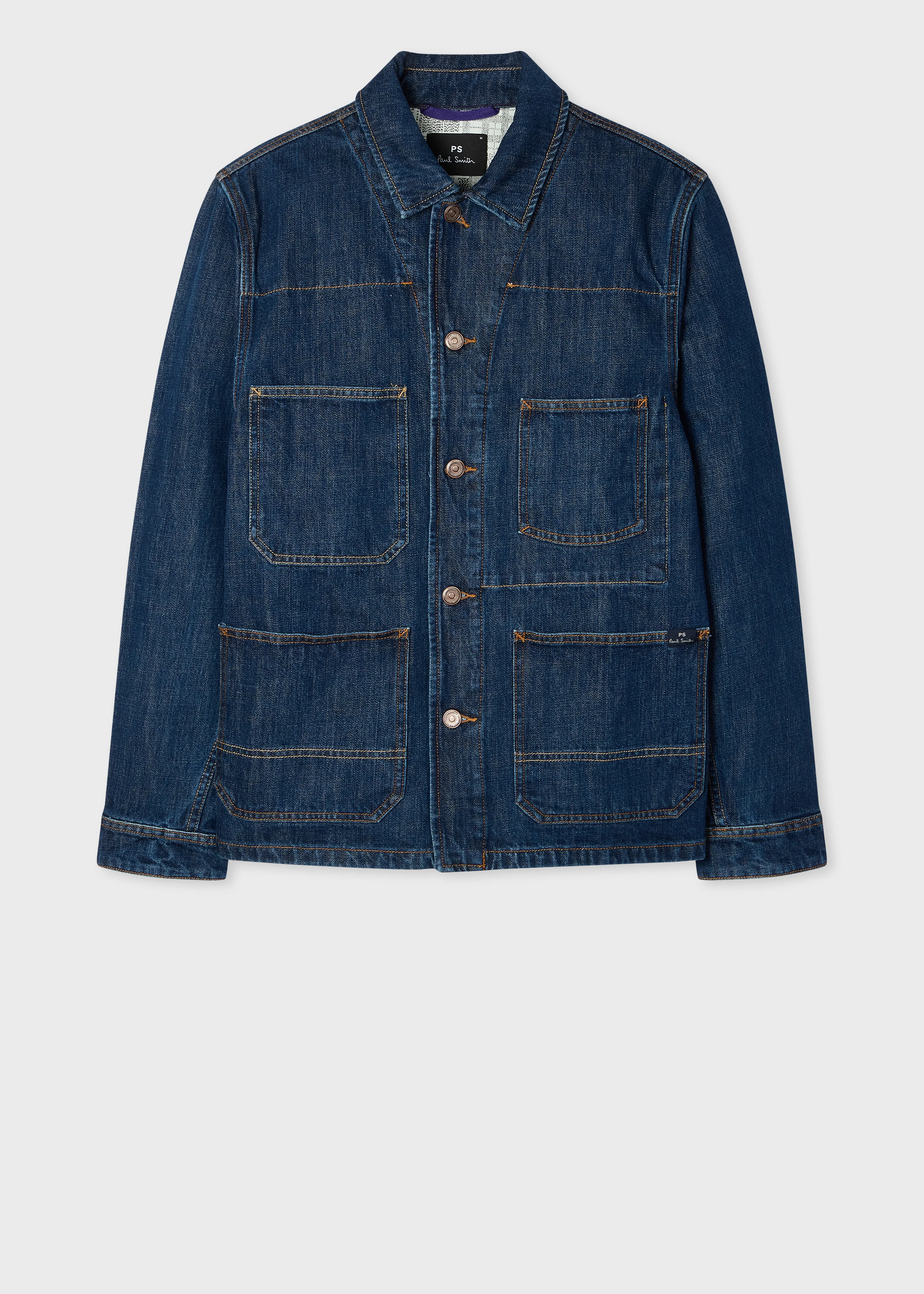 Dark-Wash Denim Chore Jacket - 1