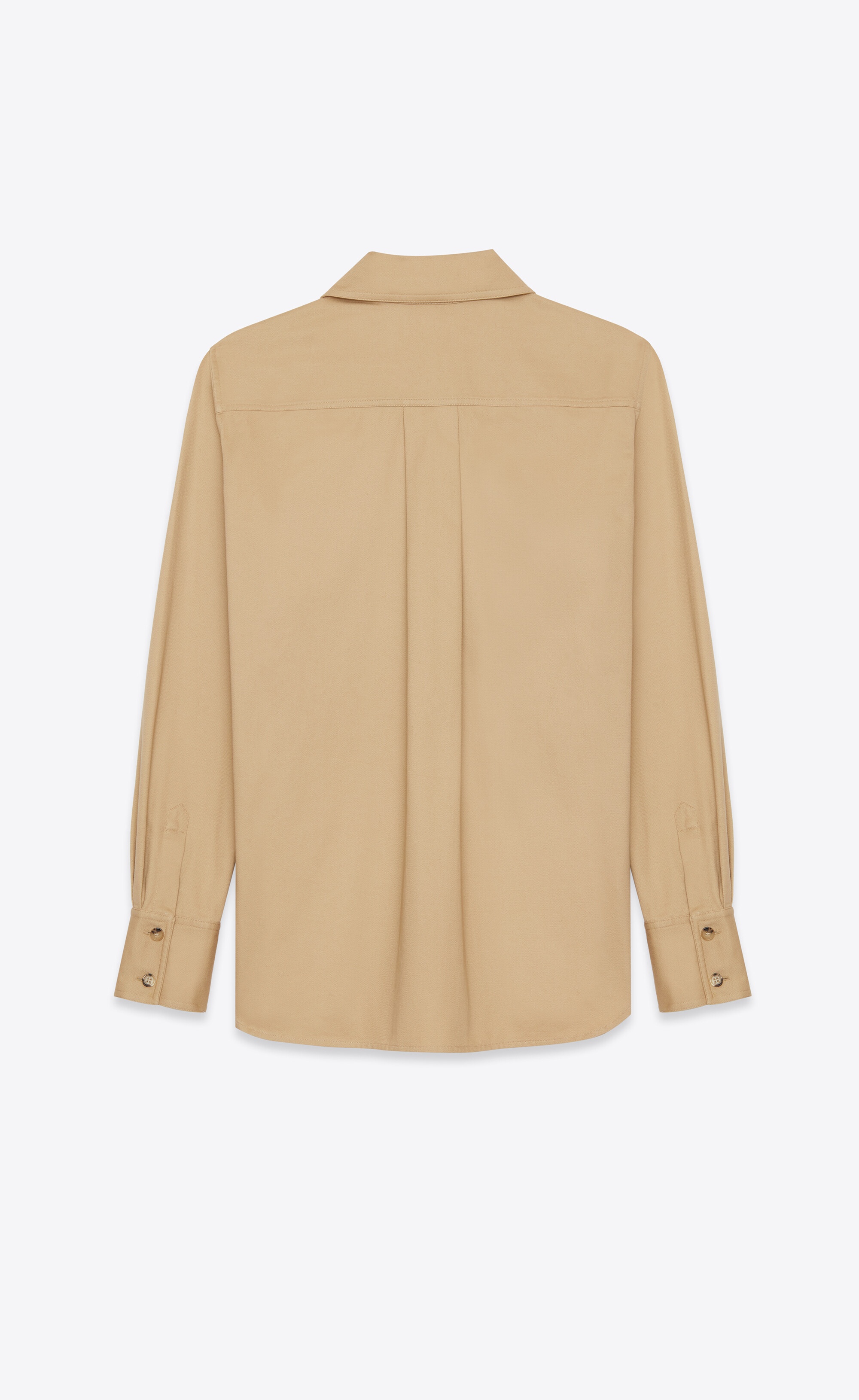 SAINT LAURENT saharienne shirt in cotton drill | REVERSIBLE