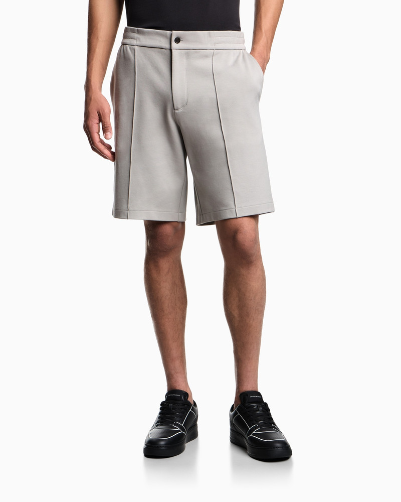 EMPORIO ARMANI JERSEY BERMUDA SHORTS WITH RIBS outlook