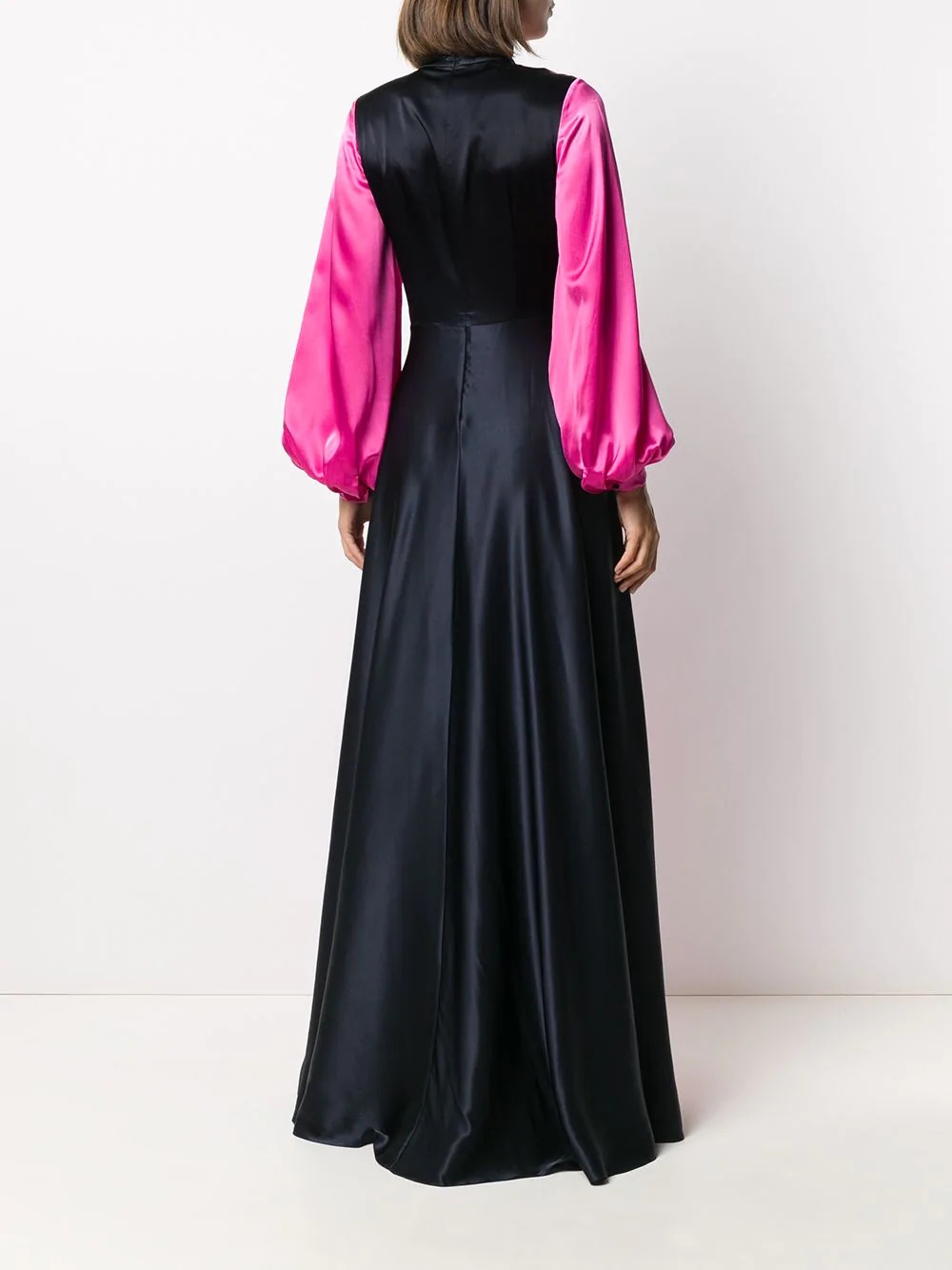 flared silk maxi dress - 4