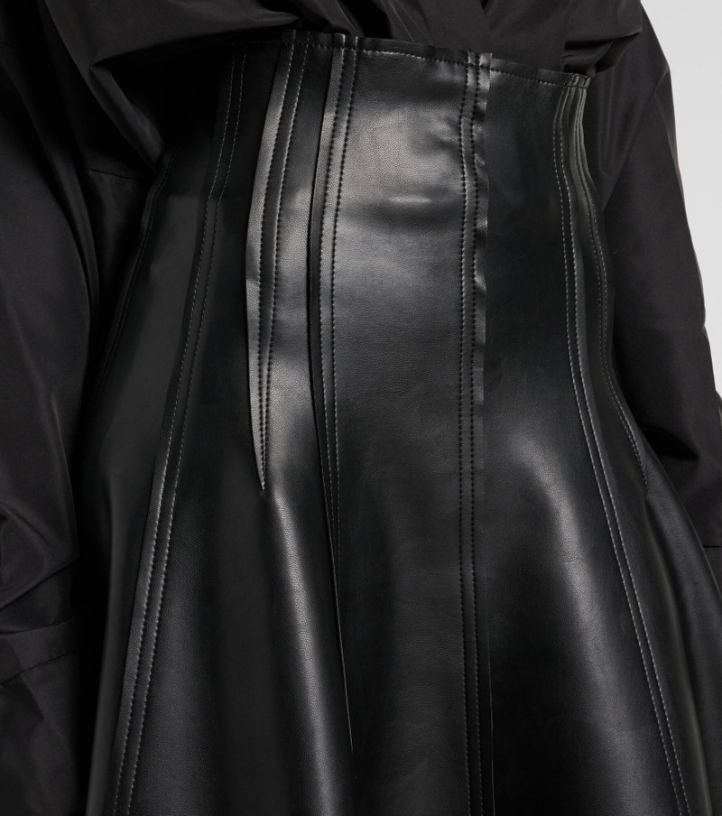 Grace faux leather midi skirt 4