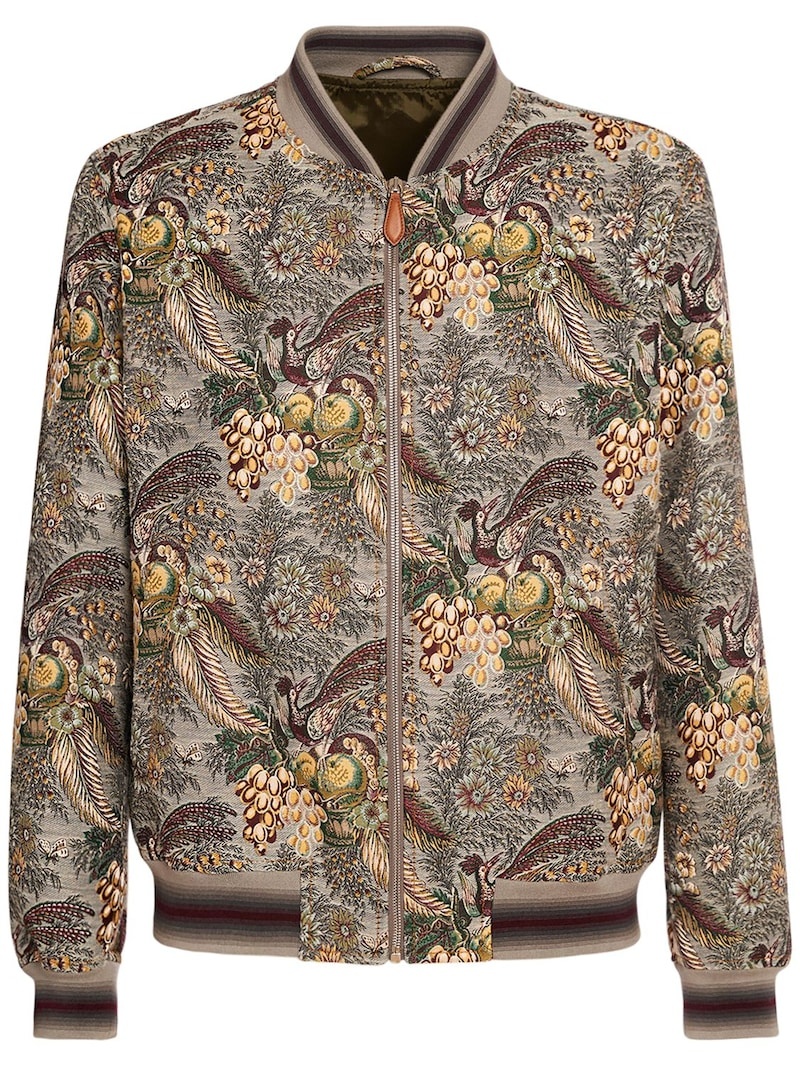 Printed tech bomber jacket - 1