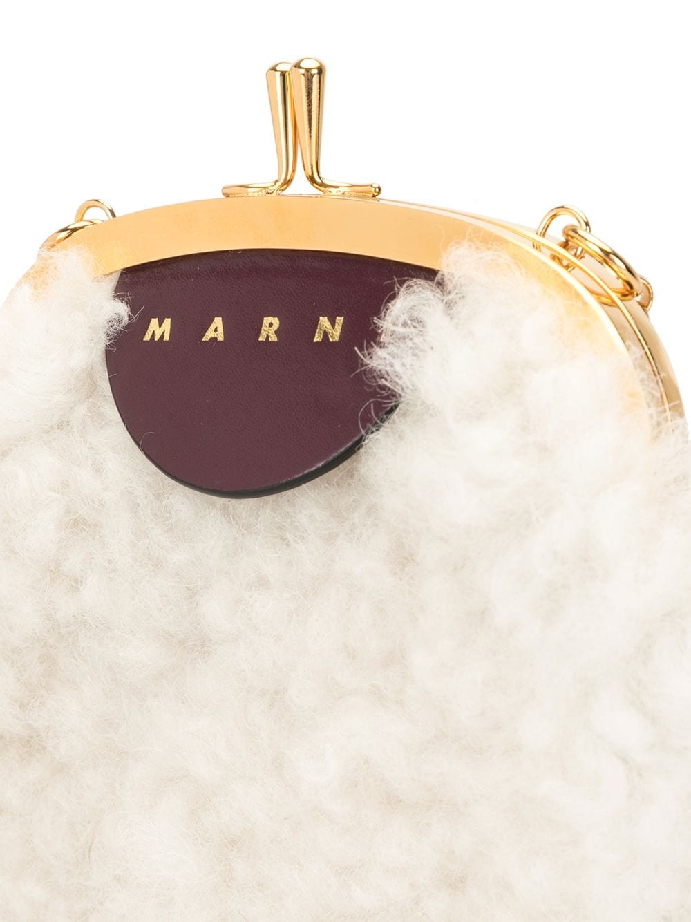 shearling crossbody phone holder - 4