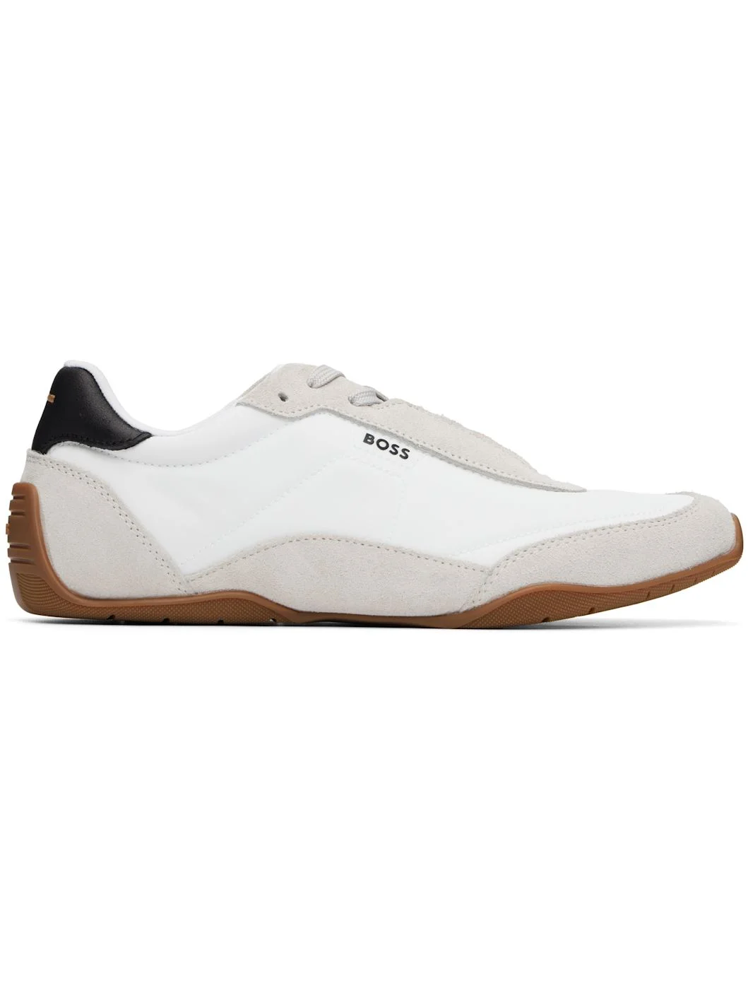 White Printed-Logo Sneakers - 1