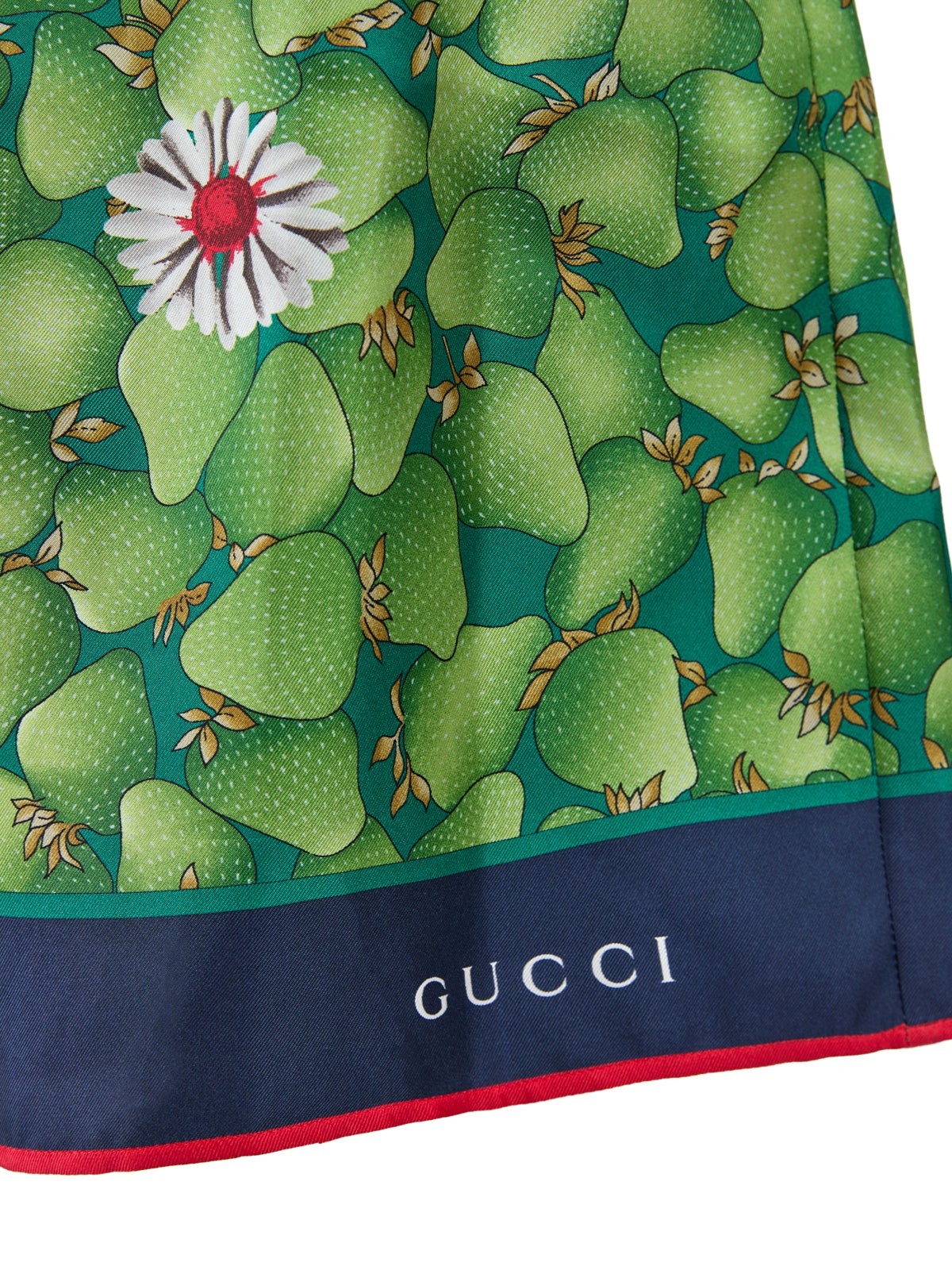 Gucci Green Flower Printed Silk Shorts - 4