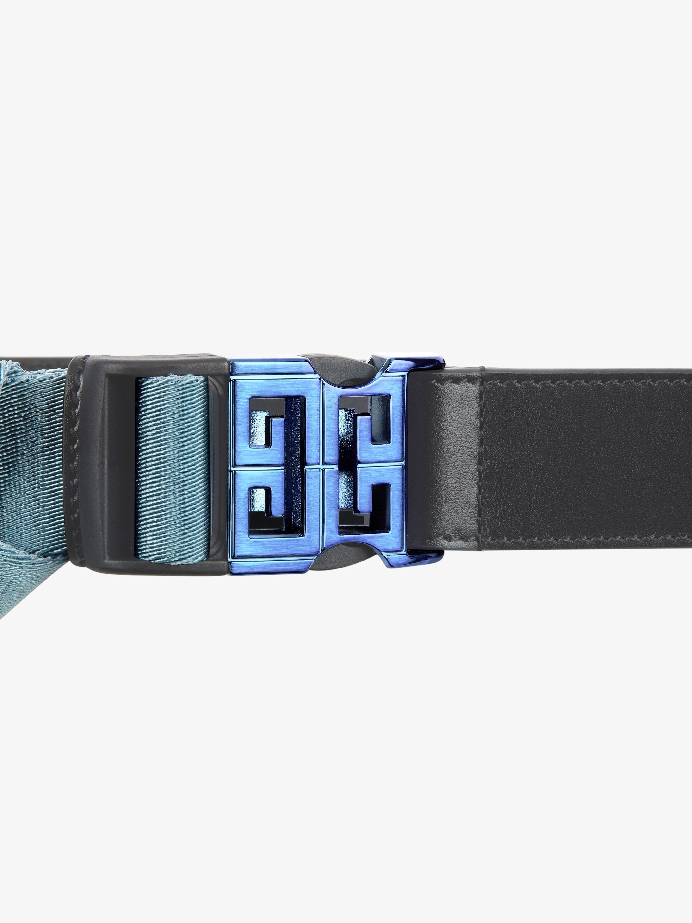 GIVENCHY 4G BELT IN LEATHER AND CANVAS - 2