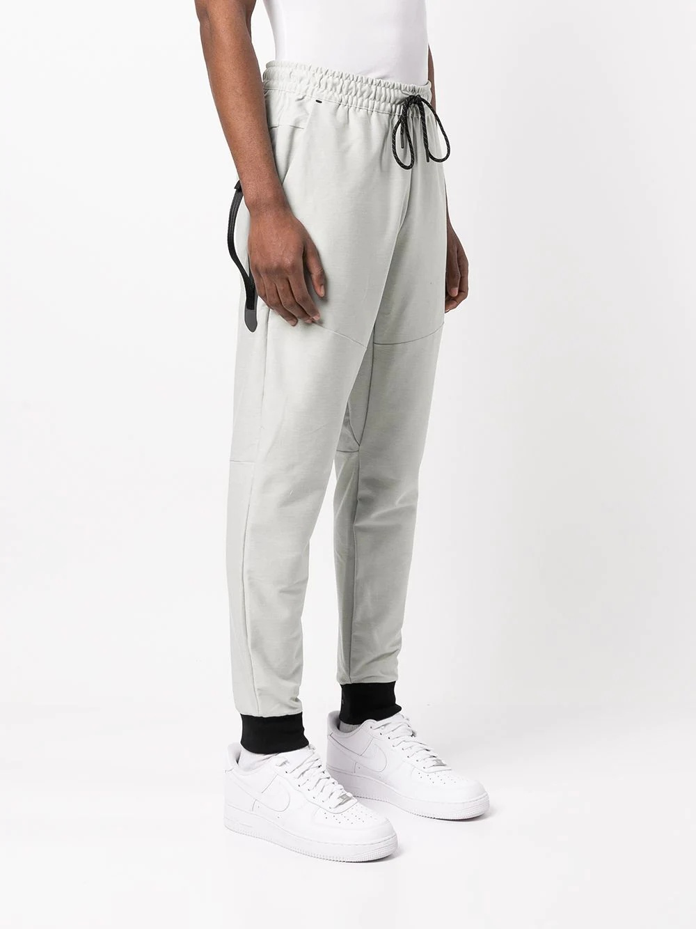 logo-print tapered trousers - 3