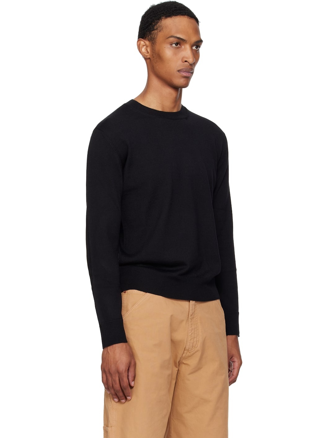 Black Elbow Patch Sweater - 2