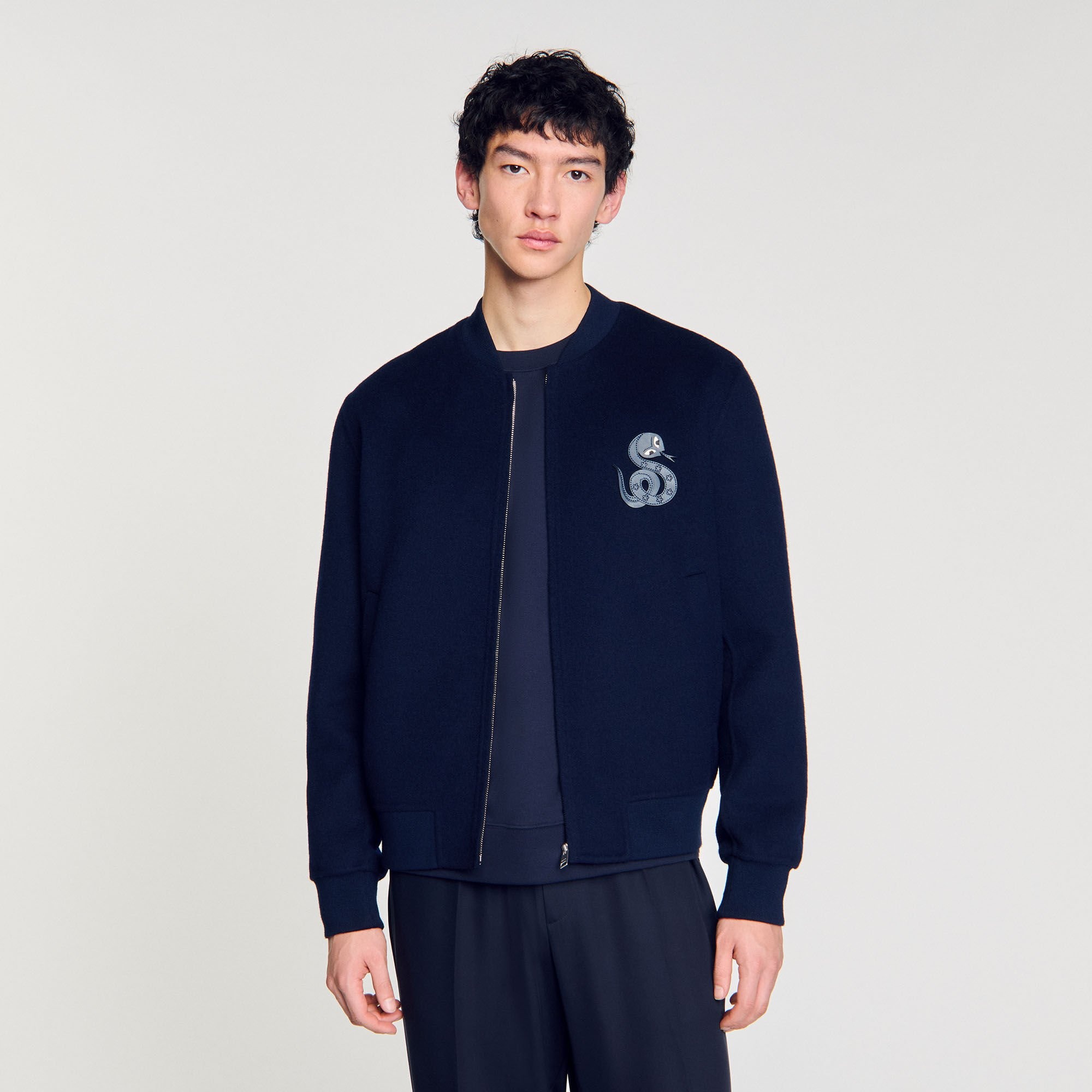 DOUBLE-FACED SNAKE-DETAIL JACKET - 4