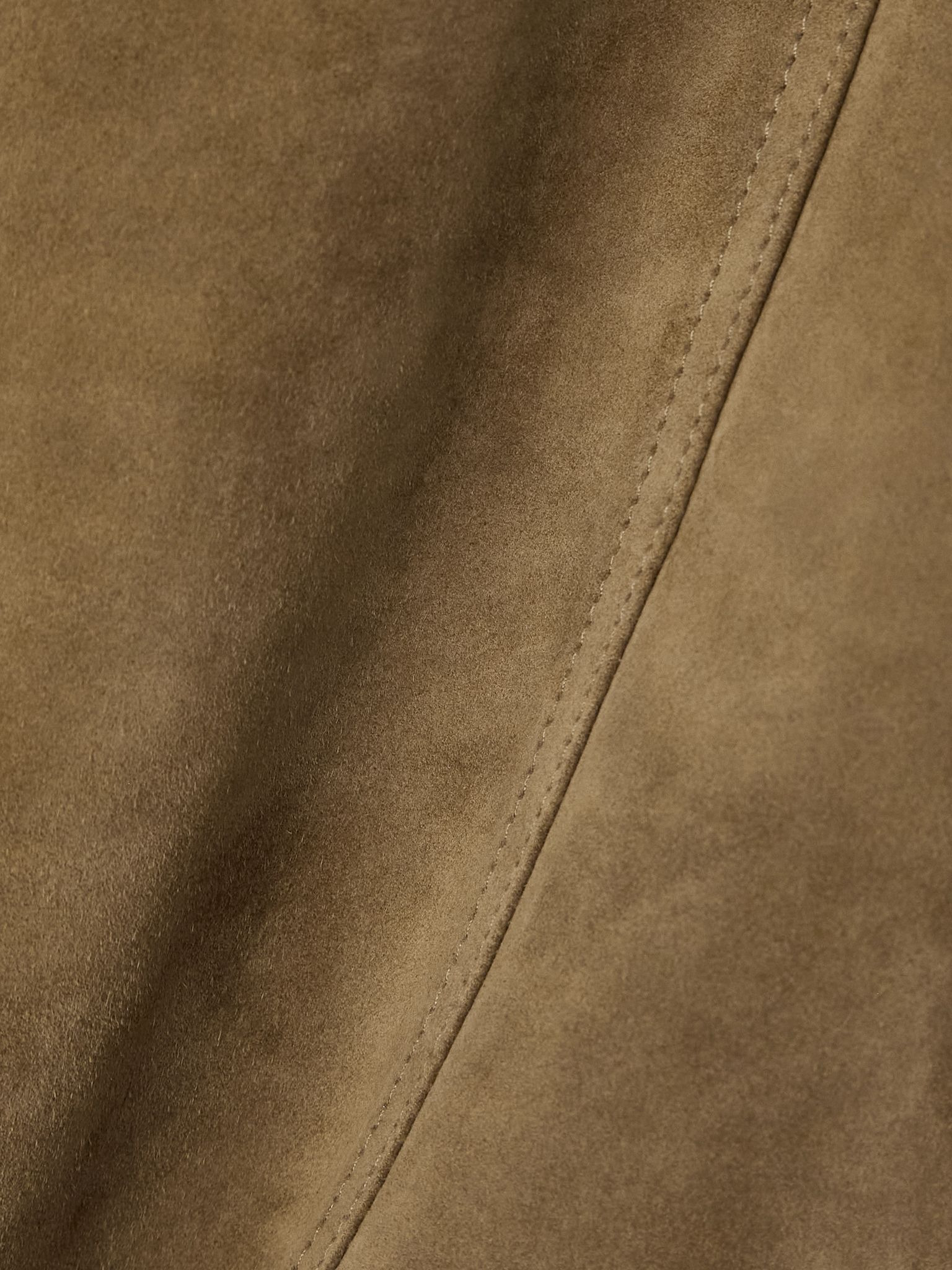 Belted suede skirt Tan - 5